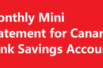 canara bank mini statement